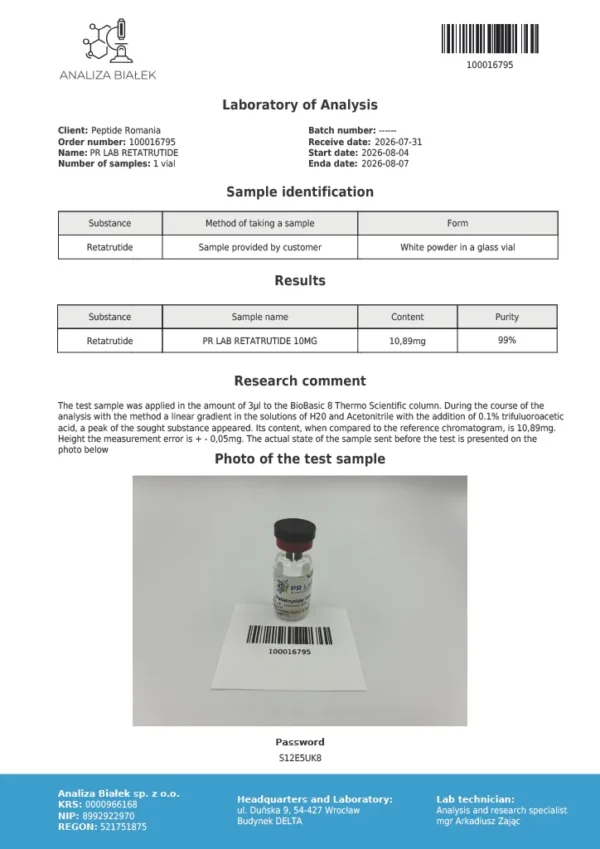 COA RT R3TA | 10/20mg | Triplu Agonist (GLP-1/GIP/GCGR)